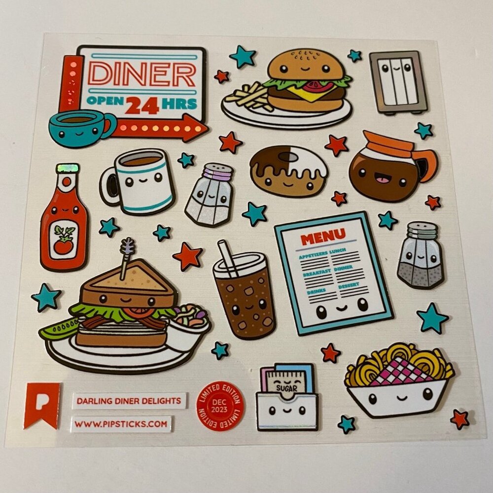 Pipsticks Darling Diner Delights Stickers - Picture 2 of 2
